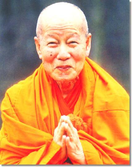 Maha Ghosananda during his peace work, walking among the people